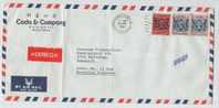 Hong Kong Express Air Mail Cover Sent To Denmark 26-4-2984 The Cover Is Folded - Brieven En Documenten