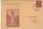 OBLITERATION SUR CARTE POSTALE  INAUGURATION MONUMENT ALBERT 1 Er PARIS - Bolli Provvisori