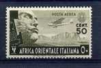 A.O.I. 1938   50 Cent Cat. Sassone N° A2  MINT NEVER HINGED - Italian Eastern Africa