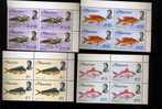 POISSONS  FISH  Blocs De 4   ++   Yvert    329/346  Cote 4x40 Euros  ++  Neuf Sans Charnière  Postfrich ++ - Maurice (1968-...)