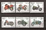 SERIE OBLITÉRÉE- BULGARIE - THEME : MOTOS DE 1905 A 1990 - Motos