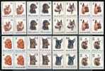 BULGARIA / BULGARIE - 1970 - Chiens - Dogs - 8v  Bl De 4** - Unused Stamps
