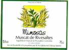 ETIQUETTE DE VIN - MUSCAT DE RIVESALTES - SALSES LE CHATEAU - MIMOSAS - Bloemen