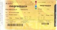 Biglietto Concerto NEGRAMARO - Taranto - Palamazzola - 22 Novembre 2008 - Tickets De Concerts