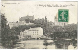 MONTREUIL BELLAY  Vue Générale De L'église Et Du Château - Montreuil Bellay