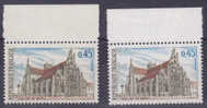 VARIETE  BROU  CHIFFRES BLANC PAPIER LUMINESCENT + NORMAL NEUFS LUXES - Unused Stamps