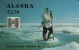 ALASKA  $52.50  ESKIMO MAN   LANDSCAPE  CHIP   READ DESCRIPTION !! - Schede A Pulce
