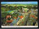Aerial View Postcard Warkworth Village From The Castle Northumberland - Ref 394 - Sonstige & Ohne Zuordnung