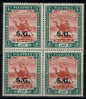 SUDAN / 1936 /  5 PT. SG / MNH BLOCK OF 4 / VF . - Sudan (1954-...)