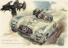 MERCEDES 300 SL Carte Illustrée Carrera Panamericana Mexico 1952 - Autres & Non Classés