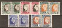 SOUTH AFRICA - 1937 Coronation In Pairs. Scott 74-8. Mint Hinged * - Autres & Non Classés