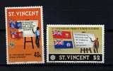 St Vincent ** N°  520/521 -  10e Ann. De La Coop. Pour L'éducation Avec Le Canada - St.Vincent (1979-...)