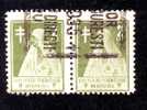 Romania  1928 Revenue Stamp For Social Support TUBERCULOSIS Quen  Maria 2lei In Pair Special Cancell - Fiscales