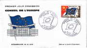 Enveloppe 1er Jour émission Conseil De L'Europe 1976 - Strasbourg 16/10/76 - Institutions Européennes