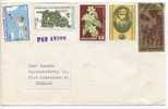 Bulgaria Cover Sent Air Mail To Denmark Stamps Not Cancelled - Covers & Documents