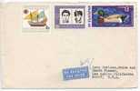 Bulgaria Cover Sent Air Mail To USA Stamps Not Cancelled - Cartas & Documentos