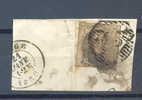 Belgie - Belgique Ocb Nr :  6    Op Fragment  (zie Scan) Medaillons - 1851-1857 Medallions (6/8)