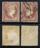 ESPAGNE / 1857 ISABELLE II # 46 X 2, 2 R. Lilas Brun * Et Ob. / COTE 82.00 EUROS - Postfris – Scharnier