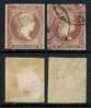 ESPAGNE / 1857 ISABELLE II # 46 X 2, 2 R. Lilas Brun * Et Ob. / COTE 82.00 EUROS - Ungebraucht