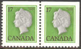 Canada 1979 Mi. 717 A Queen Elizabeth II Pair 12x12½ MNH - Unused Stamps