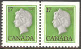 Canada 1979 Mi. 717 A Queen Elizabeth II Pair 12x12½ MNH - Neufs