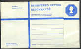 Great Britain £1.04 Queen Elizabeth Registered Postal Stationery Ganzsache Cover - Entiers Postaux