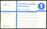Great Britain  £1.15½ Queen Elizabeth Registered Postal Stationery Ganzsache Cover - Luftpost & Aerogramme