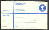 Great Britain  £1.27 Queen Elizabeth Registered Postal Stationery Ganzsache Cover - Luftpost & Aerogramme