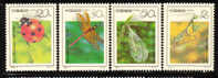 PRC China 1992 Insects Bettle Dragonfly Grasshopper MNH - Nuevos