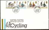 FDC GB 1978 - Vélo