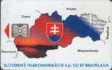 # SLOVAKIA A4a Map Of Slovakia II 75 Sc4 02.93 30000ex Tres Bon Etat - Slowakei