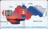 # SLOVAKIA A4b Map Of Slovakia II 75 Sc5 02.93 30000ex Tres Bon Etat - Slovakia