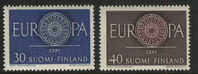 Finland 1960 CEPT / Europe Set Of 2 Stamps - Unused Stamps