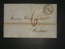(977) Stampless Cover From Leipzig To Cognac 1866 Taxed 6 With 2 1/3 G Reimbursed At Border To German Post+ Train Paris- - Préphilatélie
