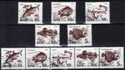 Seltene Fische 1995 KVDR 3765/9+5-ZD-Streifen O 9€ Thun-Fisch Pomacanthus Tylosurus Melanotus Fishes Se-tenants Of Corea - Sonstige & Ohne Zuordnung