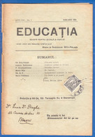 Rumänien; Wrapper 1924; Michel 265; Revista Educatia Nr 1; 20 Seiten; Romania - Briefe U. Dokumente