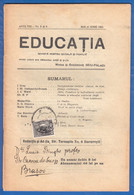 Rumänien; Wrapper 1925; Michel 265; Revista Educatia Nr 5/6; 36 Seiten; Romania - Briefe U. Dokumente