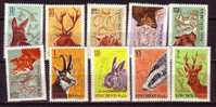 R7224 - ROMANIA ROUMANIE Yv N°1781/90 * ANIMAUX ANIMALS - Unused Stamps