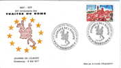 Enveloppe + Carte 20ème Ann. Des Traités De Rome - Journée De L'Europe - 05/05/77 - Institutions Européennes