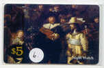 REMBRANDT Peinture Painting Schilderij NACHTWACHT NIGHT WATCH  (6) Telecarte Phonecard RARE - Peinture