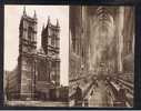 2 Early Postcards Westminster Abbey London - Exterior & Interior - Ref 397 - Westminster Abbey