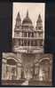 2 Early Postcards St Paul's Cathedral London - Exterior & Interior - Ref 397 - St. Paul's Cathedral