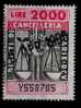 1980 - DIRITTI DI CANCELLERIA - Lire 2.000 - Revenue Stamps