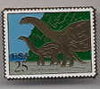 Magnifique Pin´s TIMBRE USA 25 CENTS BRONTOSAURUS - Postes