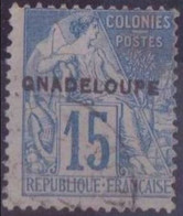 ⭐ Guadeloupe - YT N° 19 A B - Surcharge GuaBloupe - Oblitéré - 1891 ⭐ - Andere & Zonder Classificatie