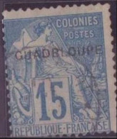 ⭐ Guadeloupe - YT N° 19 A B - Surcharge GuaBloupe - Oblitéré - 1891 ⭐ - Other & Unclassified
