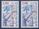 VARIETE  ETUDES SPACIALES   2 NUANCES NEUFS LUXES - Unused Stamps