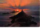 CPSM. LA CORSE . COUCHER DE SOLEIL SUR LES ILES SANGUINAIRES. DATEE 1970. - Corse