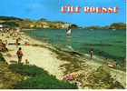 CPSM. LA CORSE . ILE ROUSSE. BELLE PLAGE DE SABLE AU CENTRE DE LA CITE OFFRE VILLIGIATURE APPRECIEE. DATEE 1987. FLAME - Corse