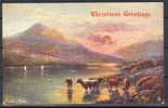United Kingdom PPC North Wales Christmas Greetings Bala Lake Gwynedd TUCK´s Oilette Postcard Postkarte Cartolina Postale - Andere & Zonder Classificatie